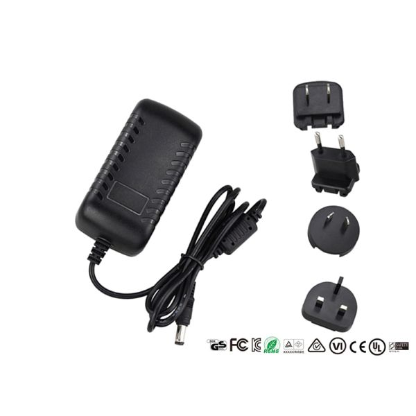 15W Interchangeable Plugs Universal Travel Adapter 15V 1A Switching Adapters