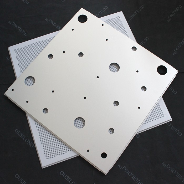 Decorative Multi Layer Curved White Wall Ceiling Panels Commercial Building Perforated Lay In / On Ceiling
