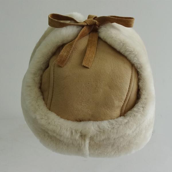 The queen of quality warm sheepskin trapper korean winter hat