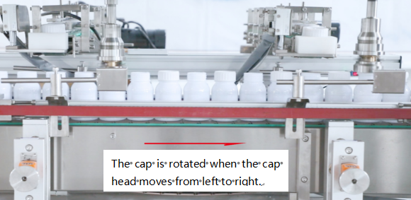 Twin Heads Automatic Capping Machine 2500BPH Ropp Cap Sealing Machine Following Type