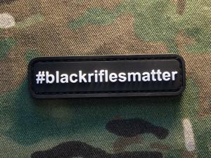 Quality BlackRiflesMatter Black PVC Military Patch 3D Transfer Print For Cloths for sale