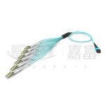 Not Flush Patch Cord MPO Breakout Cable with LC Connector 12 Fibers Single OM3