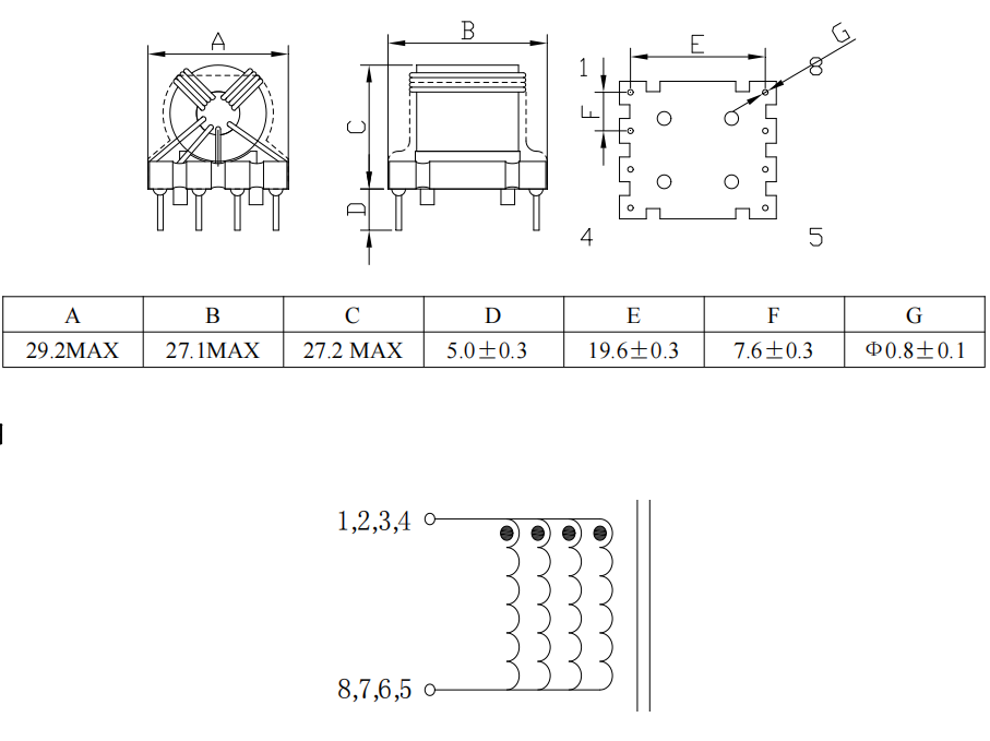 SMD Choke Coil Inductor Toroidal 10kHz Switch Power Supply