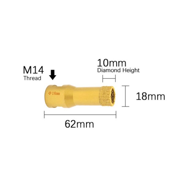 18mm Angle Grinder Masonry Diamond Drill Core Bit Thickened Matrix
