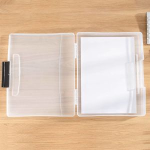 Durable Portable Clipboard Storage Box Case For A4 Document Office Filing Boxes