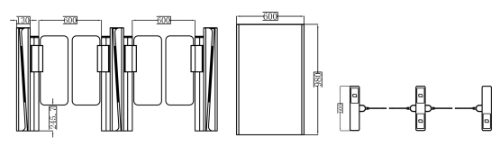 Supermarket and Gym Pedestrian Barrier Gate Small Body Pass Rate 35 persons/minute