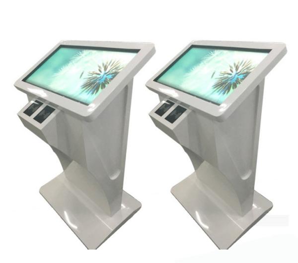 Buy 43 Inch Pc Windows 7 10 Or Android Os Network Wifi Floor Standing Touch Screen Kiosk Terminal With Card Reader at wholesale prices