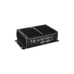 Black Fanless Industrial PC Mini Computer Intel Core Dual LAN Dual Display