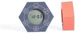 Timer with clock, hexagonal rotating productivity Pomodoro timer, take 5,15,30