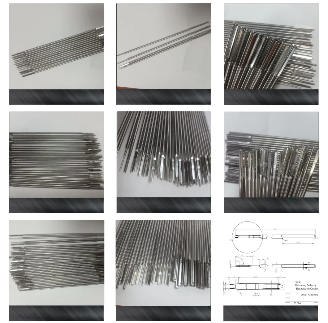 Circle Stainless Steel Driver Suture Needle Polished 8G