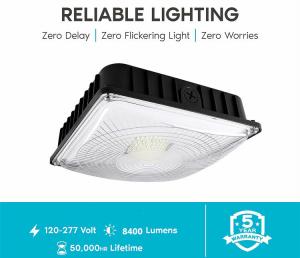 China Waterproof LED Surface Mount Canopy Lights , 70W Gas Station LED Light Fixtures on sale