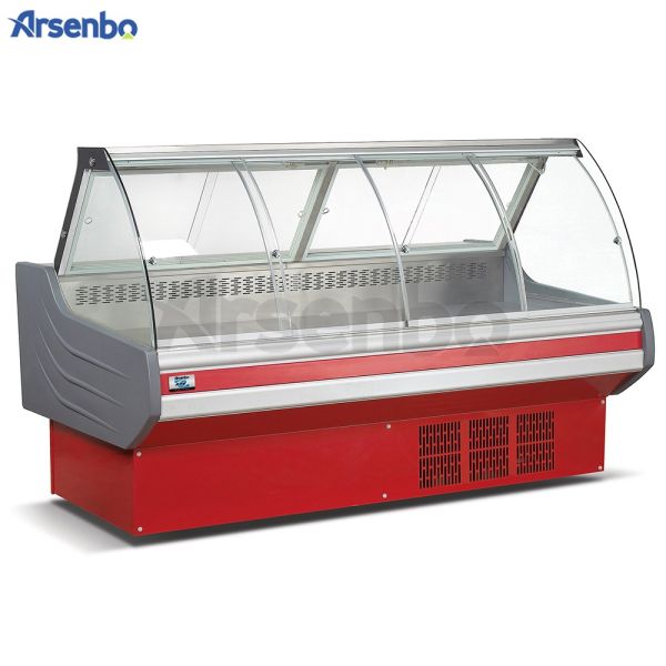 220V 50HZ Commercial Deli Coolers , Supermarket Meat Display Chiller