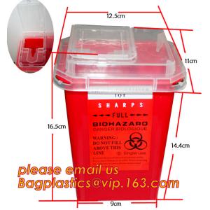 Medical waste container sharp box sharps container for hospital use, 1QT