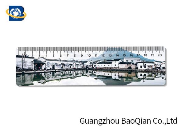 Buy Study Stationery 3D Lenticular Ruler Customized Shape Beautiful Scenery Pattern at wholesale prices