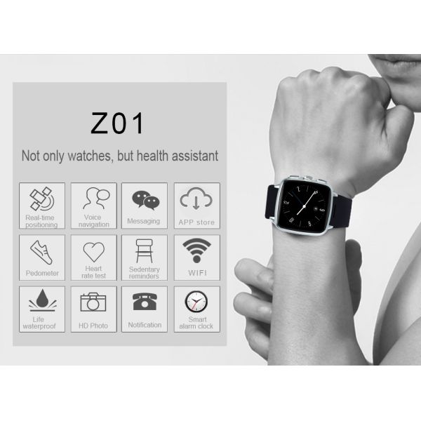 Bluetooth4.0 Android 5.1 sports DL01 Smart Watch 3G WiFi GPS SIM Camera Heart Rate Monitor Wristwatch For iOS Android