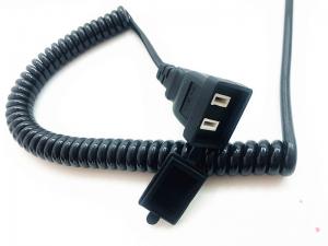 China High quality 2pin black extension power cable with stripped end 10A copper power cord on sale