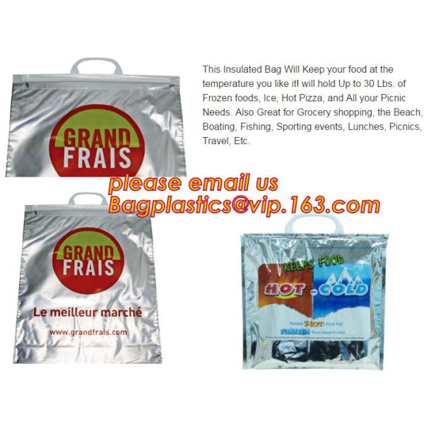 reflective Thermal Plastic handle portable aluminum epe foam Insulation bag cool bag,aluminum film lunch Thermal food pi