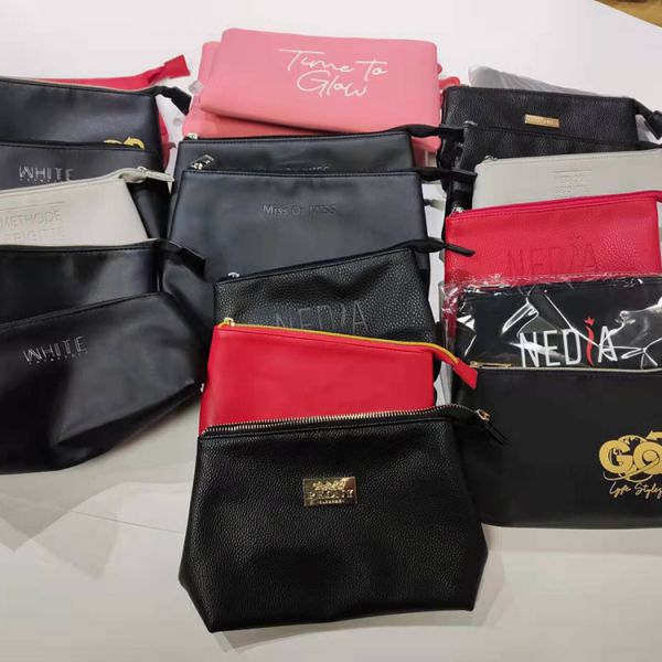 New Waterproof Pu Leather Mens Toiletry Bag Travel Storage Shaving Bag Dopp Kit Portable Wash Cosmetic Makeup Bag