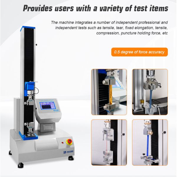 Single Colume Universal Tensile Strength Testing Machine Rubber Tester
