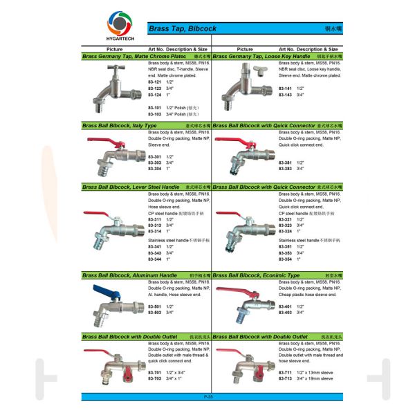 Italy Brass Ball Bibcock Garden Tap W/ Quick Click Connector