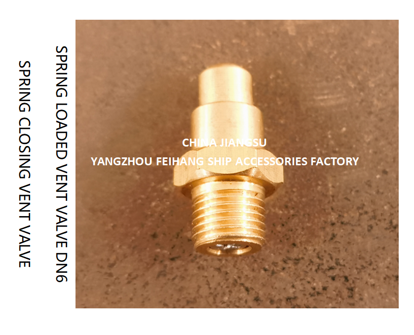 DN6 Brass Spring Loaded Vent Valve with Marine Application and Self-Closing Mechanism