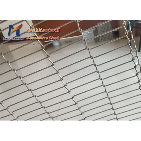Curtain Spiral Wire Mesh 1.6mm 50mm 304 Stainless Steel Mesh Screen