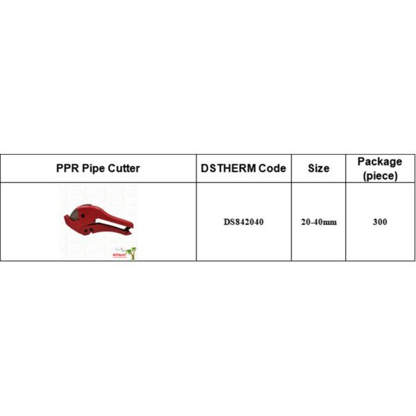Red Plastic Pipe Cutter PPR Cutter ISO9001 DIN8077/8078 20-40MM