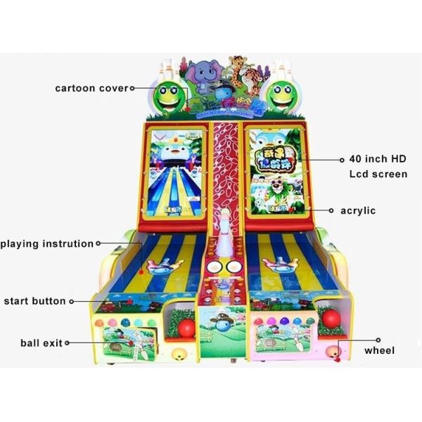 40 " LCD Kids Arcade Machine / Throwing Balls Bowling Arcade Game Machine
