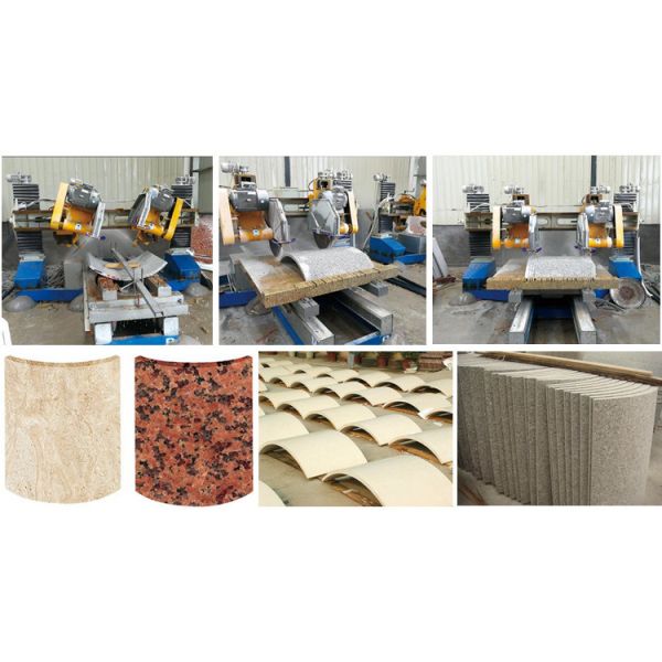Four Blade Stone Slab Cutting Machine For Circular Slab Column Slab