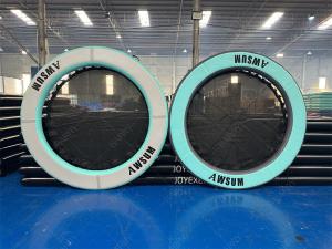 Quality Swimming Pool Round Pool Float Island Folded Inflatable Water Hammock With Mesh for sale