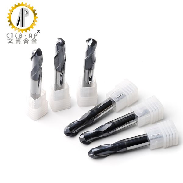 TiAlN Coating UF12 Carbide Ball Nose End Mill With No Burr