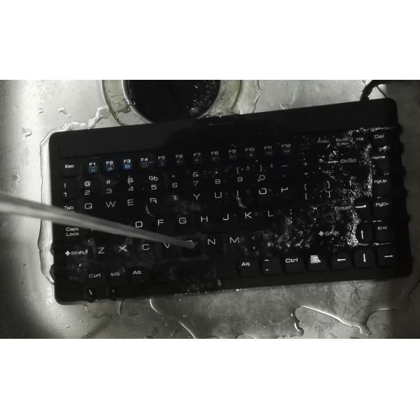 87 Keys Japanese Medical Keyboard by washable Antimicrobial rubber With Windows button