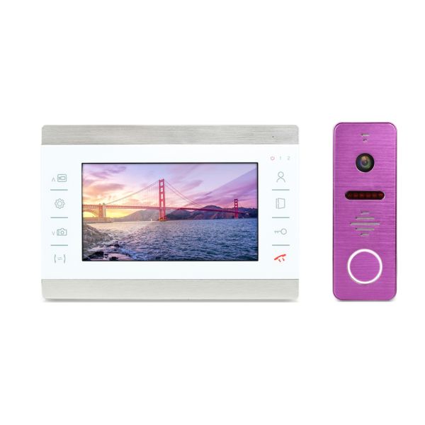 7" Handsfree CCD/CMOS video camera interphone villa color video door phone