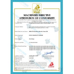 Guangdong Haoxiang Machinery Manufacturing Co., Ltd. Certifications
