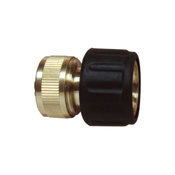 Brass Click Quick Connect Water Hose Coupling with Black Rubber Cover for Hot Water