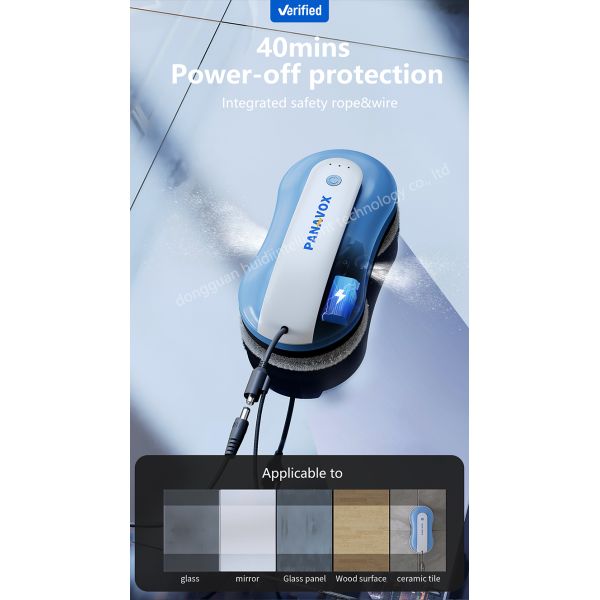 65dB Noise RN2-02 Remote Control Window Cleaner for Indoor and Outdoor Glass Surfaces