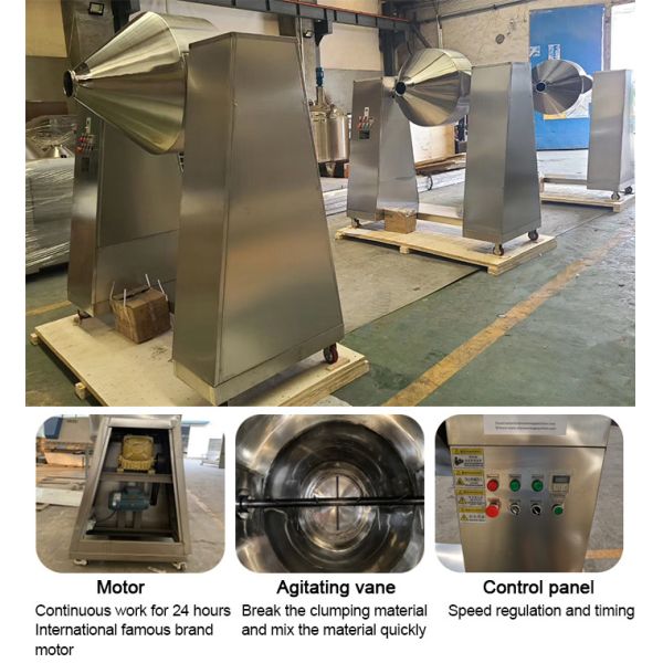 2L - 6000L Double Cone Blender Pharmaceutical Powder Mixer Machine