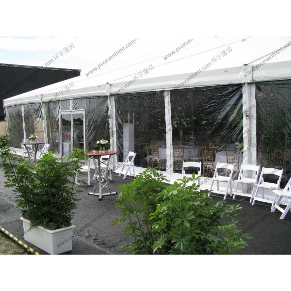 Luxury Decoration PVC Party Tent Transparent Sidewalls White For Outdoor Hotel