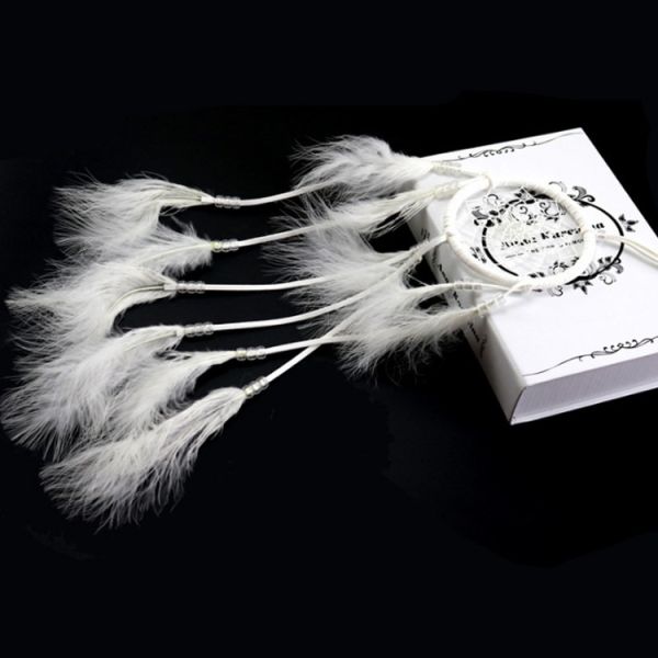 New Dream Catcher with Purple Floral Feather Car Wall Hanging Decor Ornament Crafts