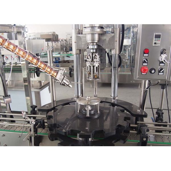 One Heads Bottle Capping Machine / ROPP Aluminum Screw Cap Crimping Machine
