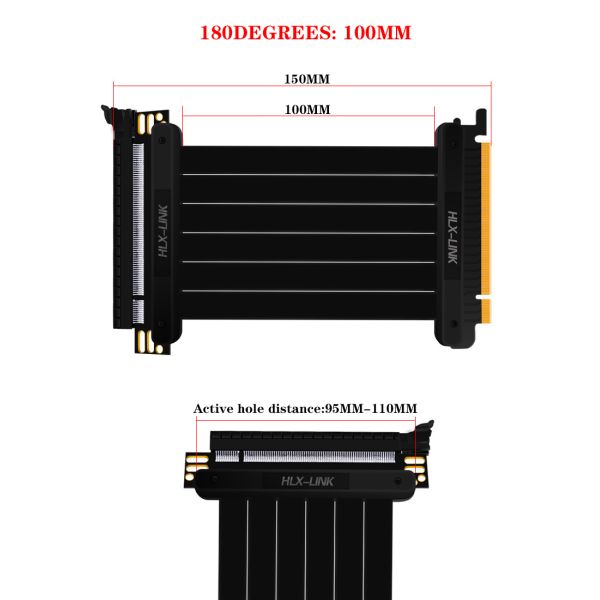3.0PCIE Extension cable Computer Graphics card Extension cord 25cm 30cm 35cm 40cm 50cm 180 degree