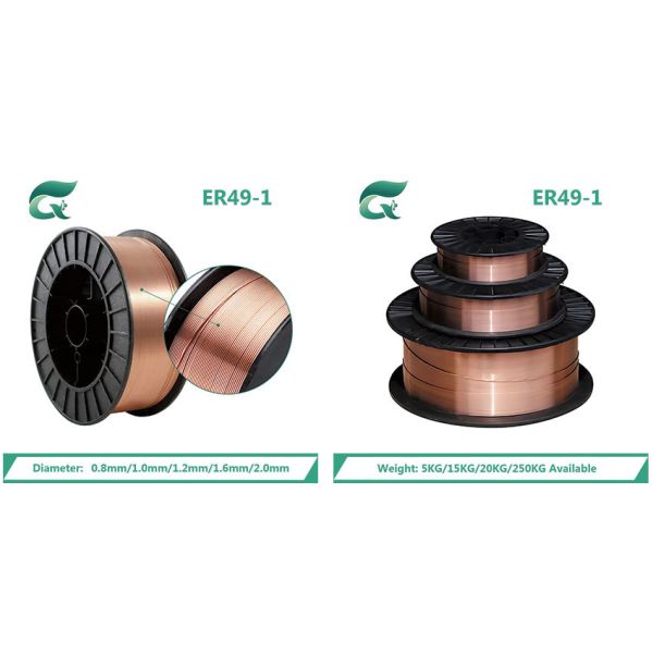 Customizable 0.8mm-1.2mm Diameter 5kg/15kg MIG CO2 Copper Coated Welding Wire Carbon Steel ER49-1