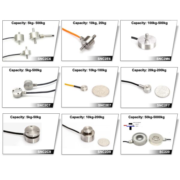 SC220 through hole donut washer load cell 100kg 500kg 1ton 5ton load washer load cell