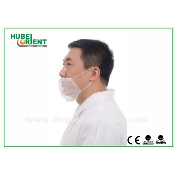 Light Disposable Non-Woven Beard Cover With Double Elastic Used In Food Industry
