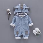 Funky Cute Newborn Baby Clothes Animals Pattern Winter Rompers For Baby Girl