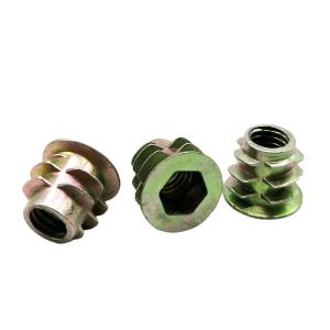 China Spheroidizing Wood Insert Lock Nut , DIN Threaded Hex Drive Insert on sale