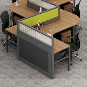 4 Seater Office Workstation Desks Thickness 30mm Cubicle Partition