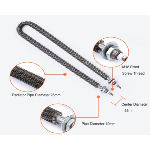 Electric Refrigeration Finned Tubular Heater For Packaging Machinery