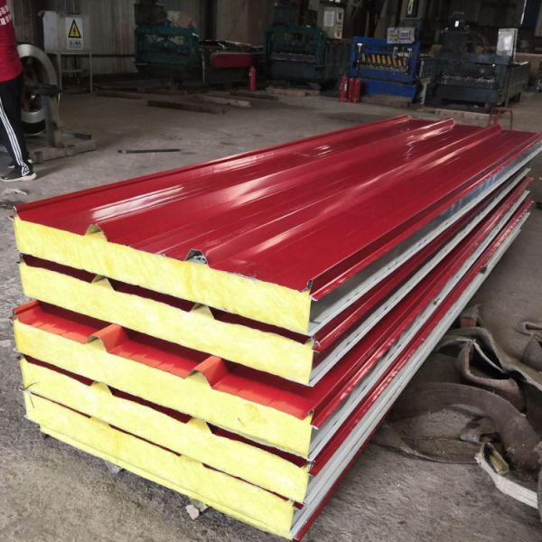 Purification Board Preservation Fireproof Rock Wool Sandwich Board Heat Insulation Square Cabin Hospital