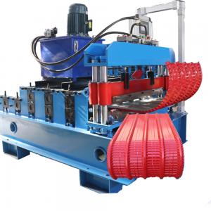 China Hydraulic Crimping Color Gl Steel Roof Sheet Making Machine Curving Vertical on sale